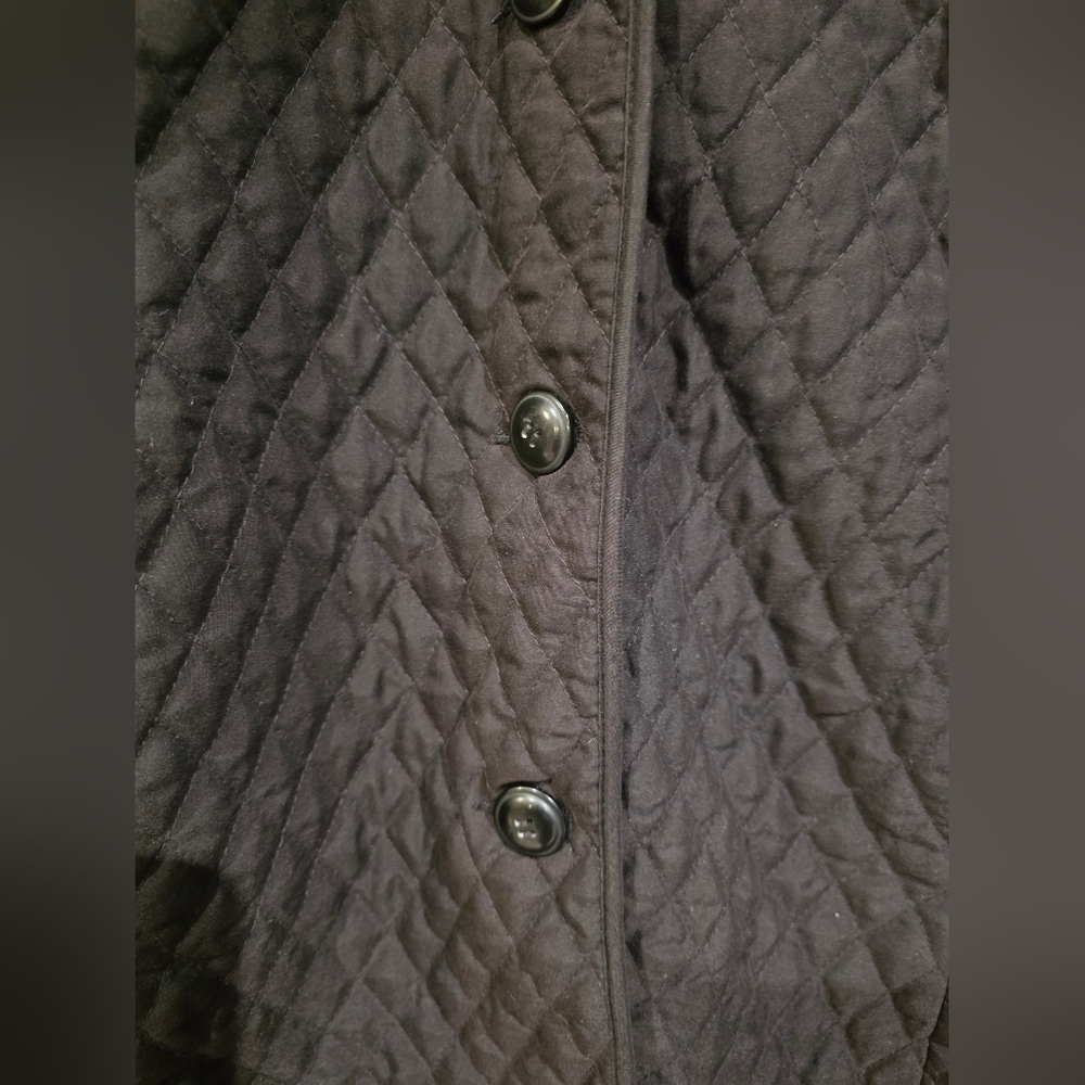 MARVIN RICHARDS Vintage Quilted Black Button Jacket Size Large - Picture 4 of 7
